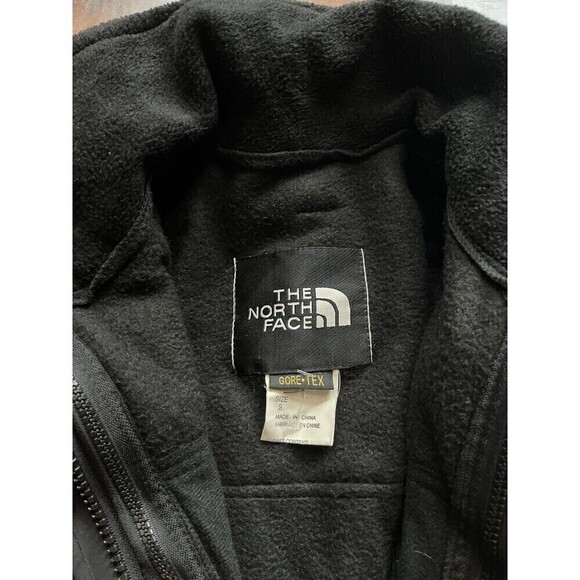 Vintage 90s The North Face Goretex Black Coat Trench Jacket Oversized Small - Picture 3 of 10